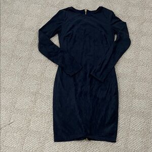 Elegant navy Long Sleeve Dress